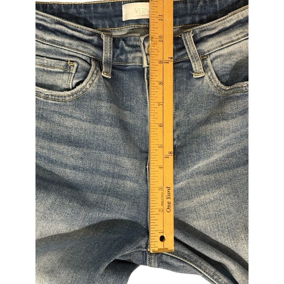 Vervet Feasibly High Rise Crop Flare Jeans Women's Size 28 Med Wash Style T6206 - Picture 8 of 13